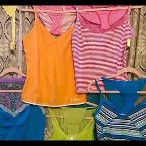 New Sugar Pink Lime Green Tunic T-Shirt Top and Striped Leggings Set 2 pc BNWT
